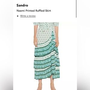 Sandro printed midi length skirt